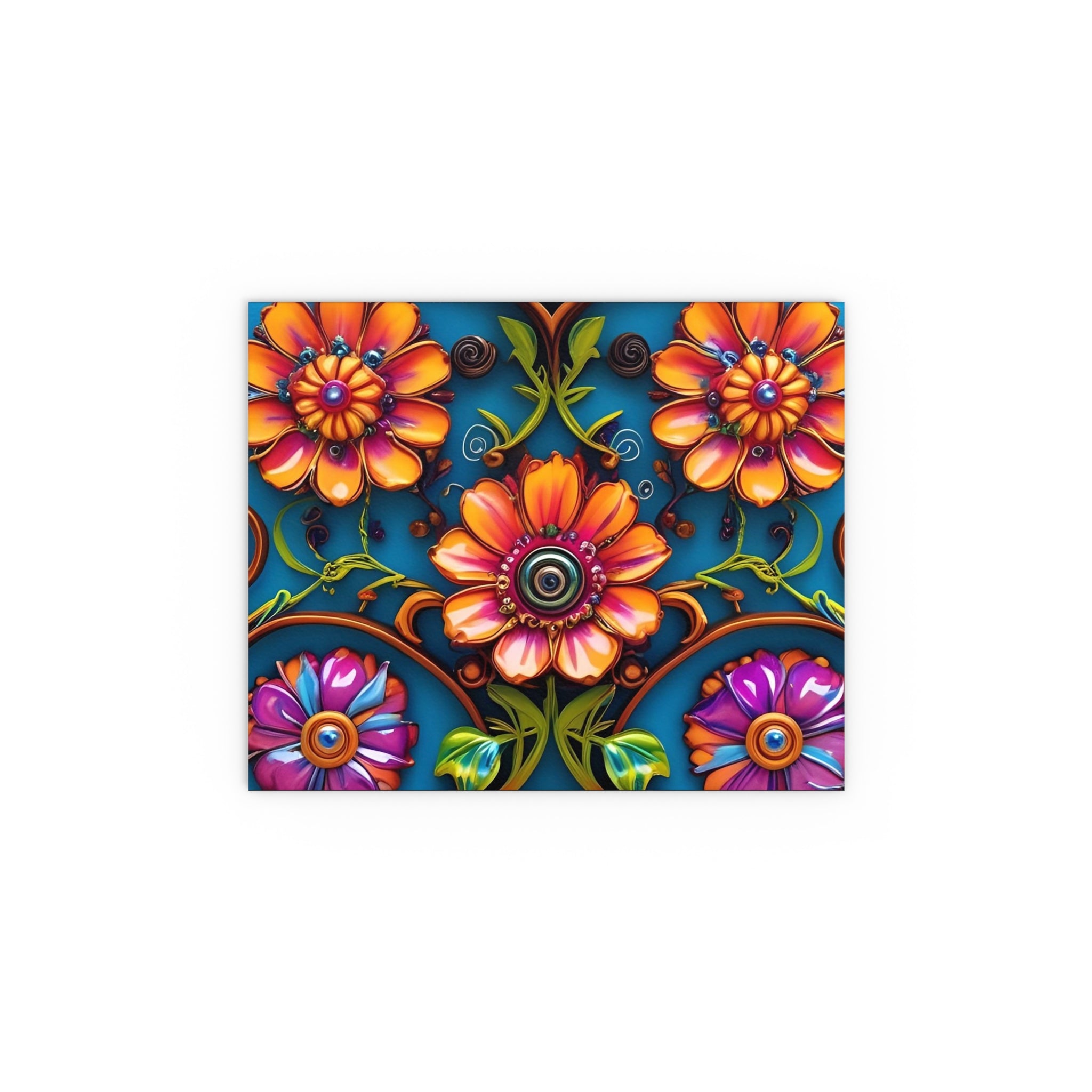 Floral Silk Poster – Vibrant Boho Wall Art for Indoor & Outdoor Decor