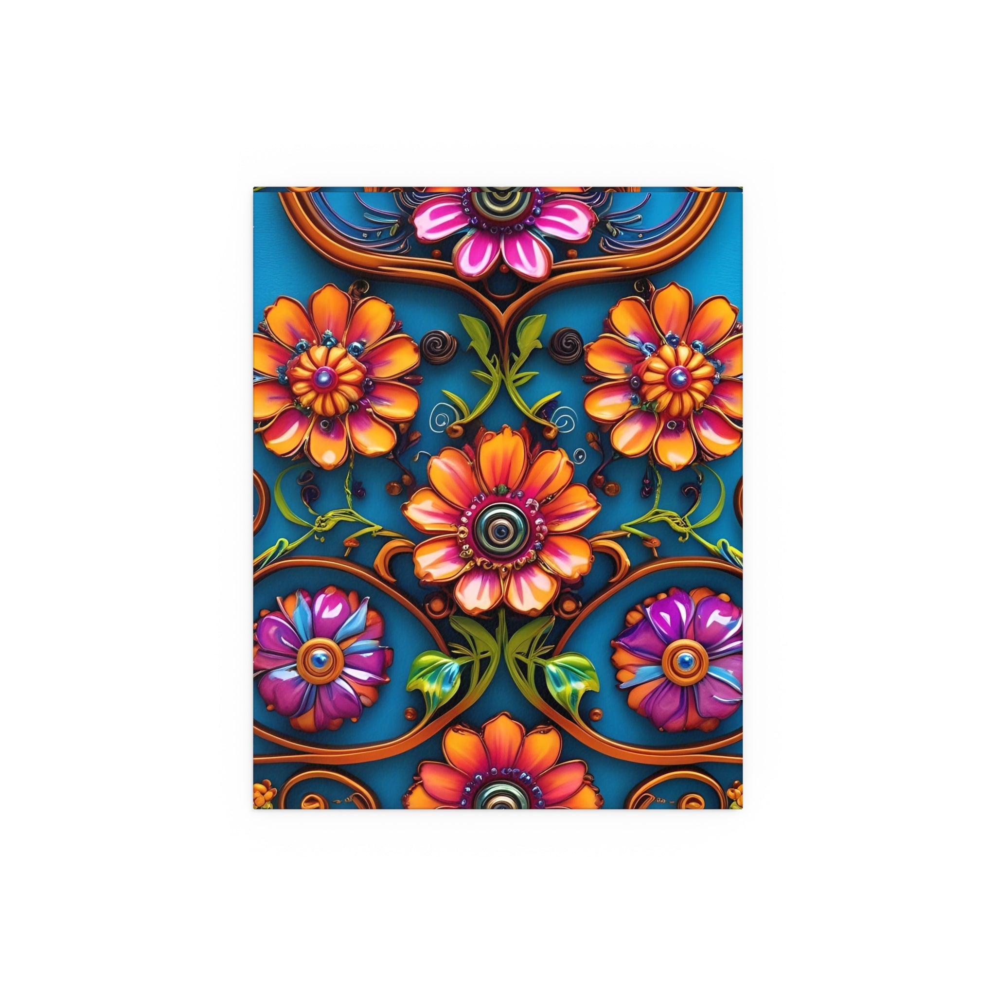 Floral Silk Poster – Vibrant Boho Wall Art for Indoor & Outdoor Decor