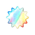 Holographic Starburst Die-Cut Sticker — Iridescent Rainbow Vinyl for Skateboards, Laptops & Water Bottles
