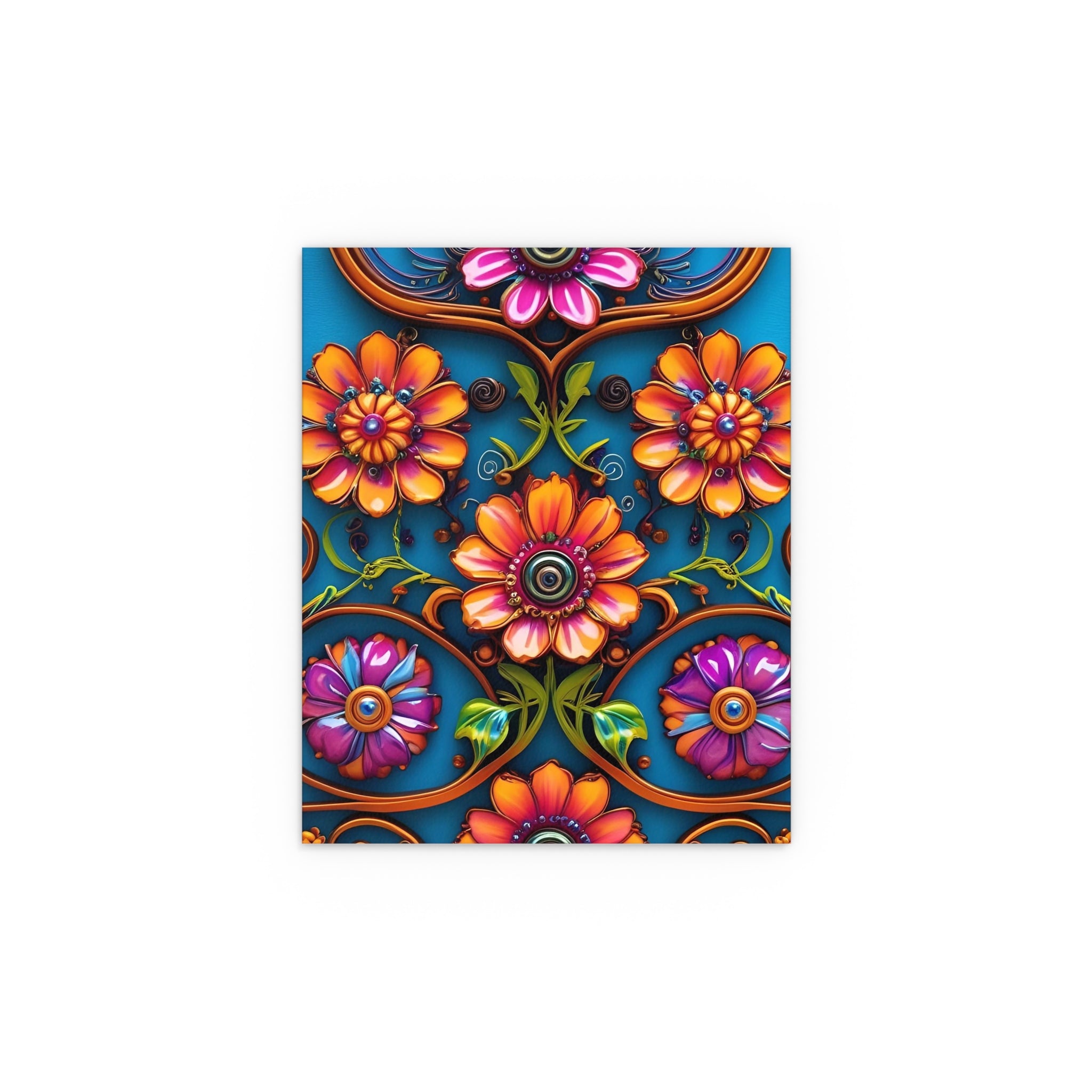 Floral Silk Poster – Vibrant Boho Wall Art for Indoor & Outdoor Decor