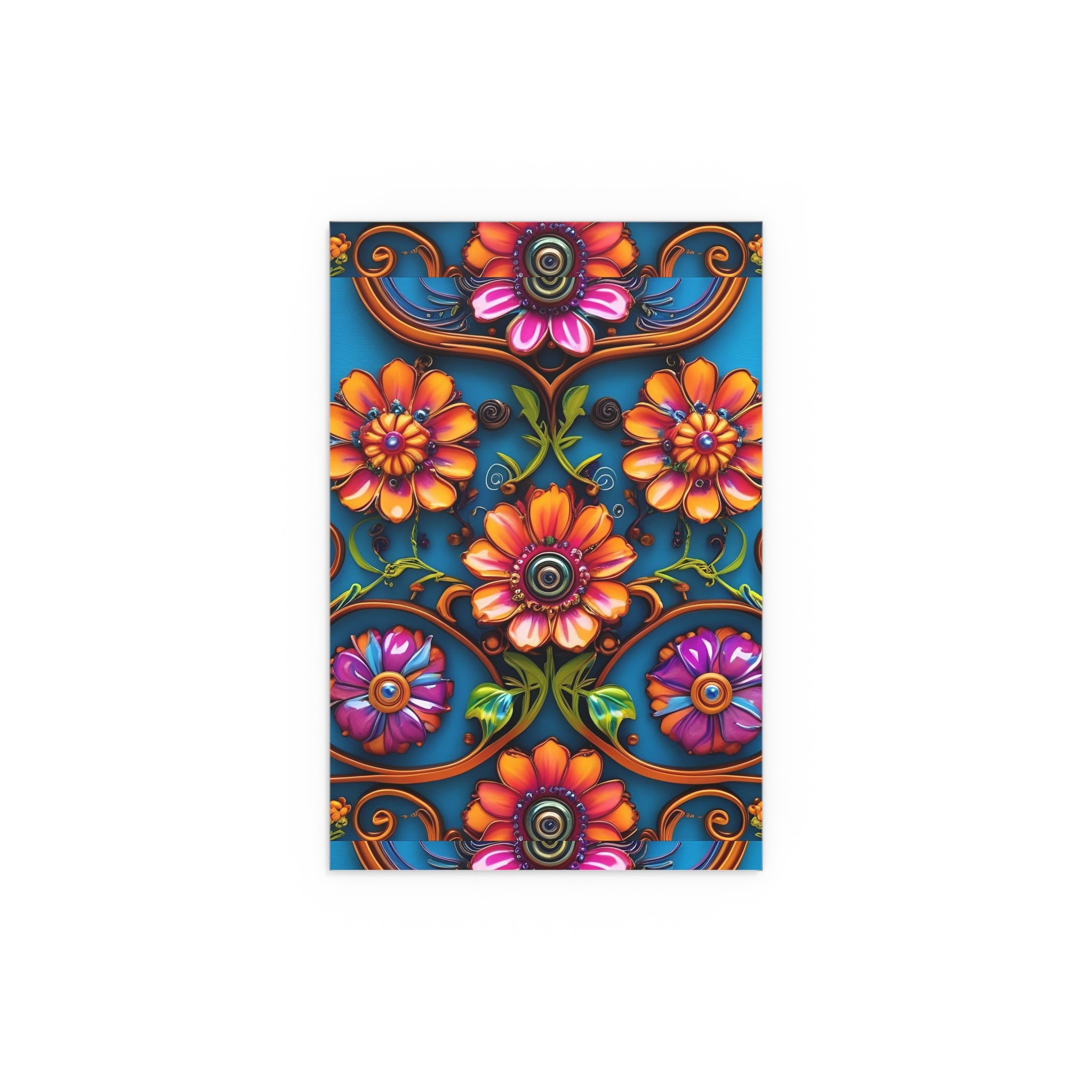 Floral Silk Poster – Vibrant Boho Wall Art for Indoor & Outdoor Decor