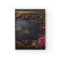 Hardcover Journal — Vintage Floral Frame Ruled Notebook