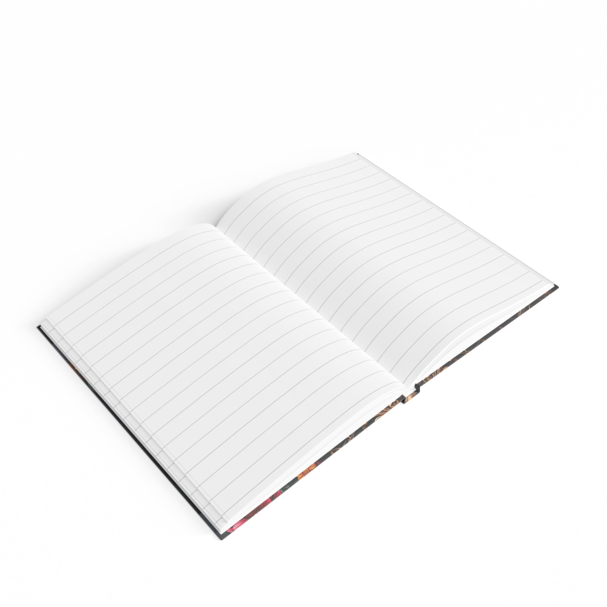 Hardcover Journal — Vintage Floral Frame Ruled Notebook