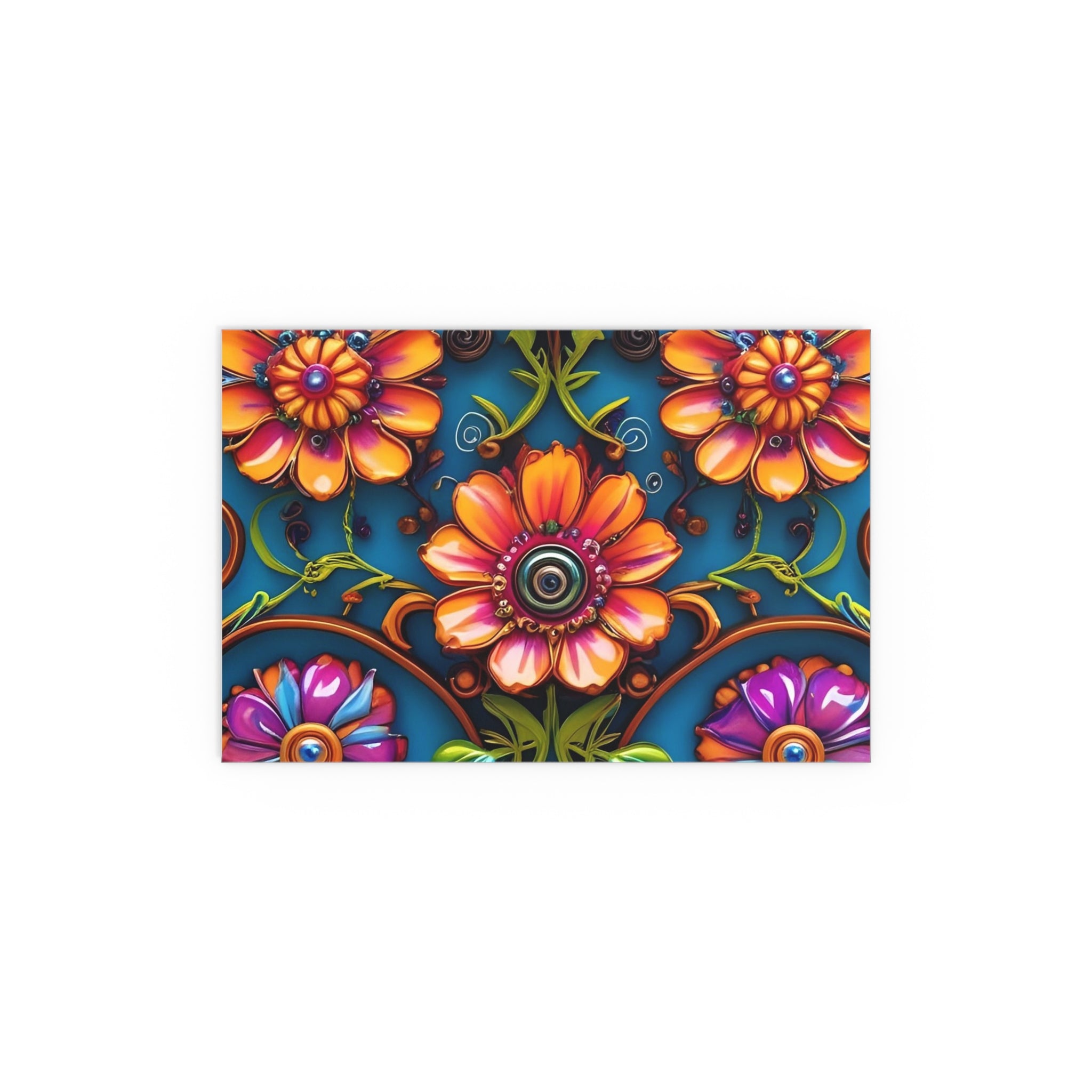 Floral Silk Poster – Vibrant Boho Wall Art for Indoor & Outdoor Decor