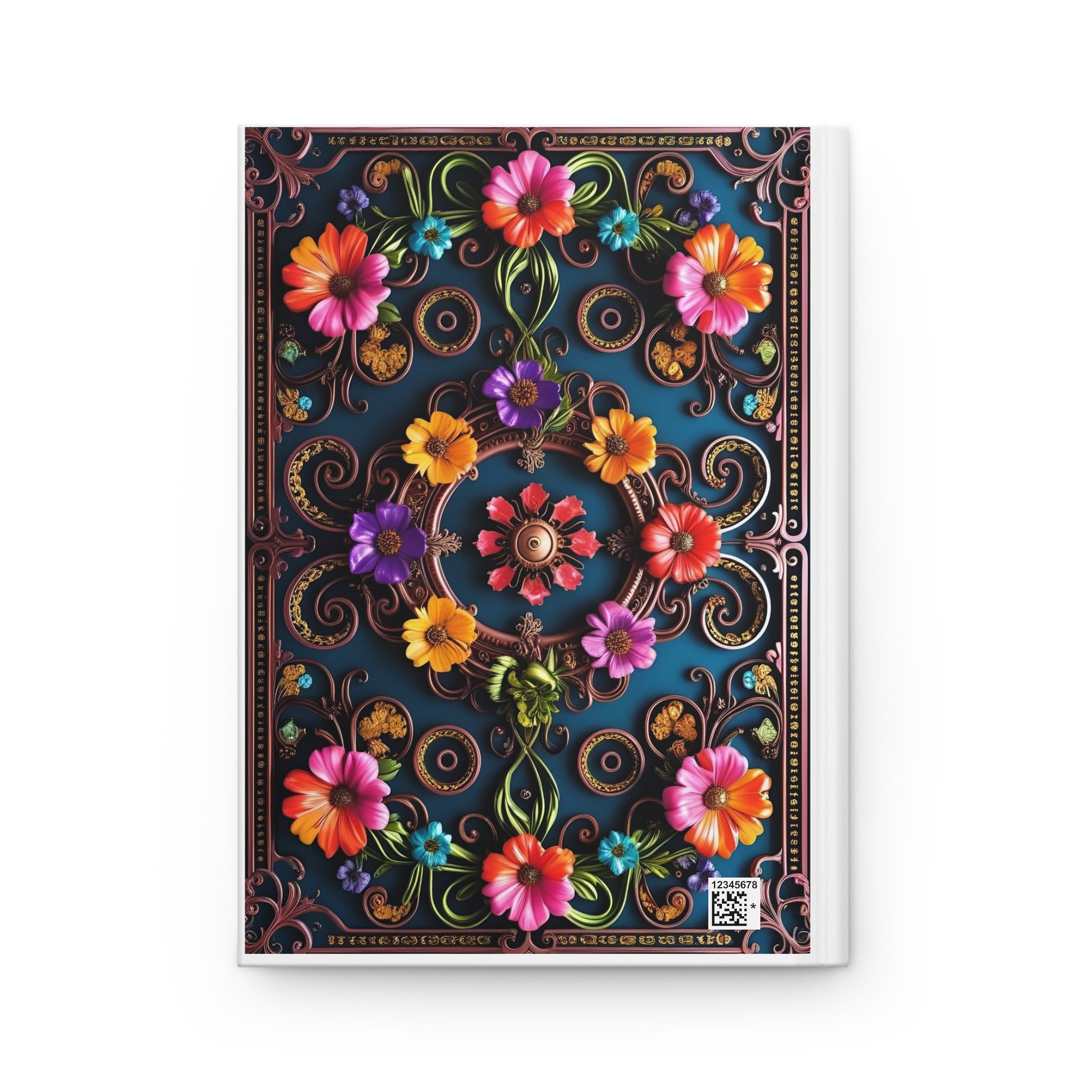 Floral Embossed Hardcover Journal — Colorful Vintage Garden Notebook