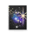Celestial Starburst Spiral Notebook — Galaxy Sparkle Journal for Notes & Sketches
