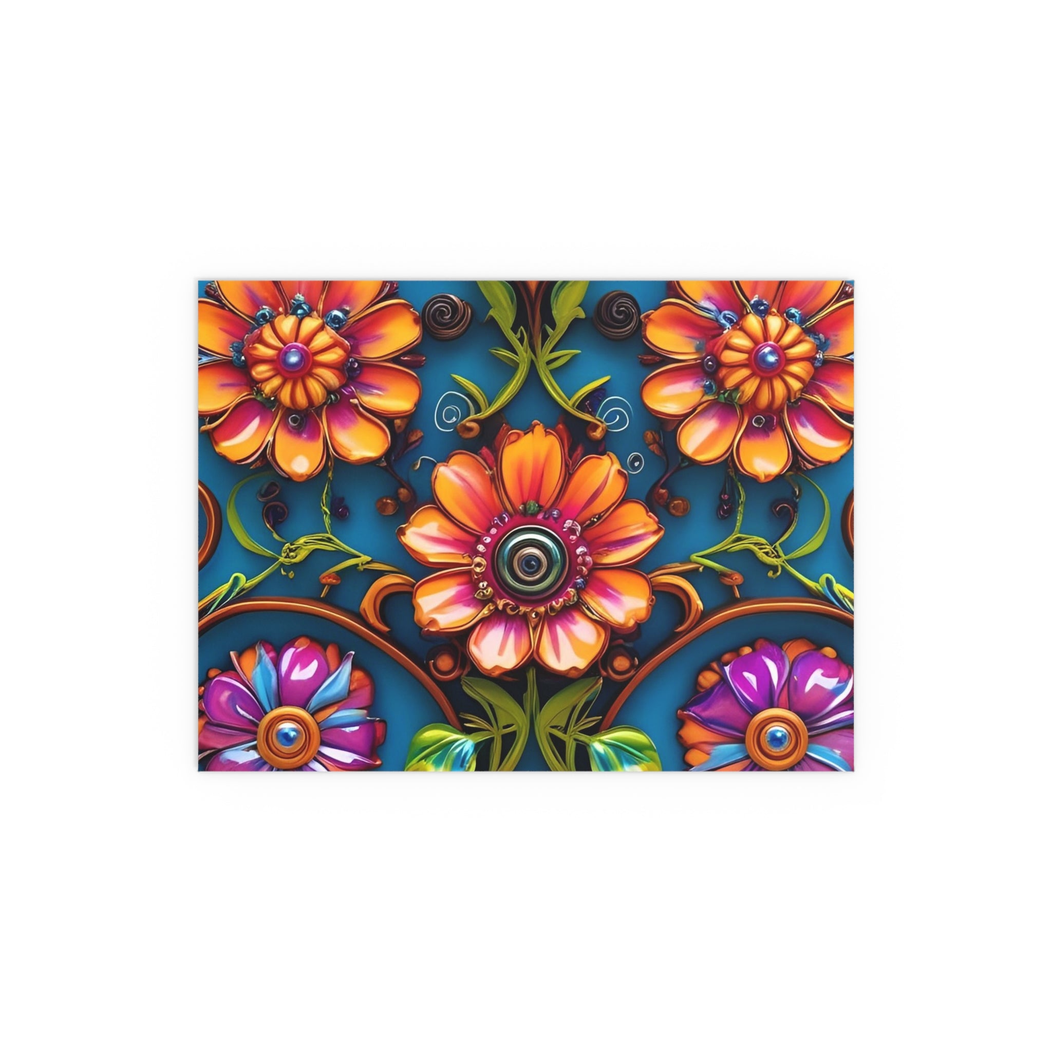 Floral Silk Poster – Vibrant Boho Wall Art for Indoor & Outdoor Decor